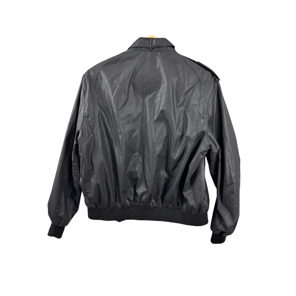 Members Only Vintage Racer Jacket Black Europe Craft Size 40 Mens Bomber - Picture 5 of 13